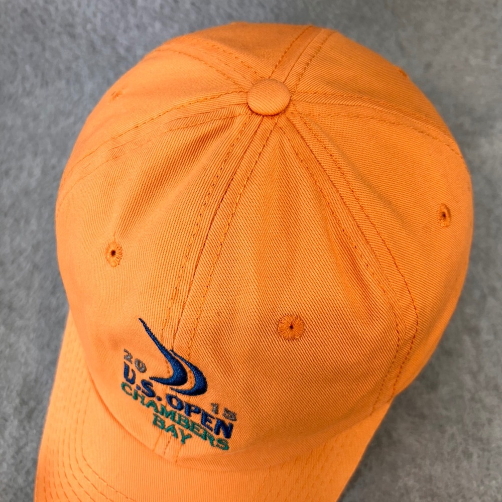 2015 U.S. Open Chambers Bay Mens Orange USGA Hat Member Golf Cap OSFM - Picture 4 of 9